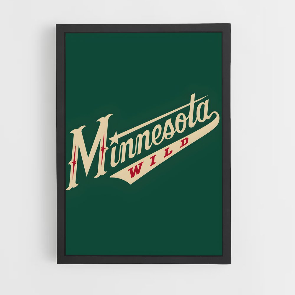Poster Minnesota de wild – affiche Hockey sur glace (vue 2)